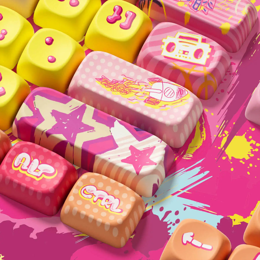 Set de keycaps PBT Akko, profils MOG/MOA/MAO, dye-sublimation 5 faces, tiges MX (visuel 55)