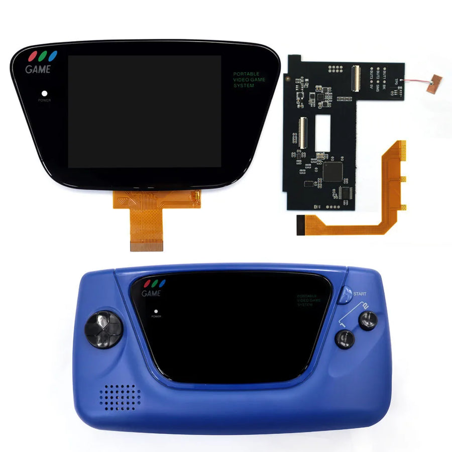 Game-Gear-IPS-Bildschirmkit mit Gehäuse (dunkelblau)