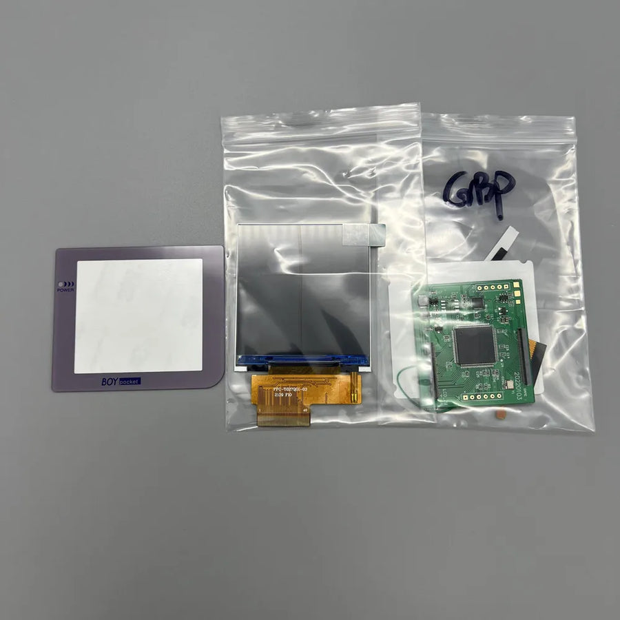 IPS-Display 2,6 Zoll für Game Boy Pocket, graue Scheibe mit LED — Bild 29