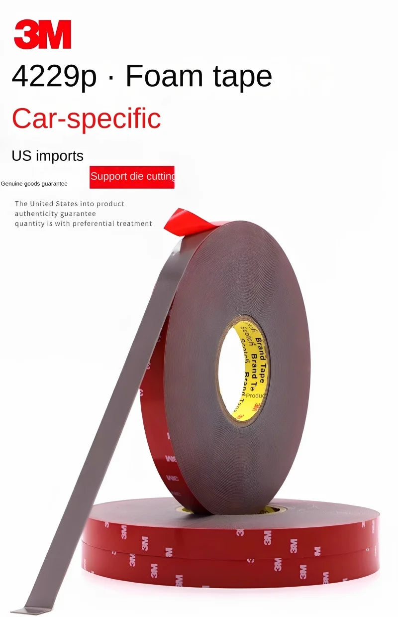 Ruban adhésif double face en mousse acrylique 1 mm, consommable d'atelier et de réparation — visuel 7