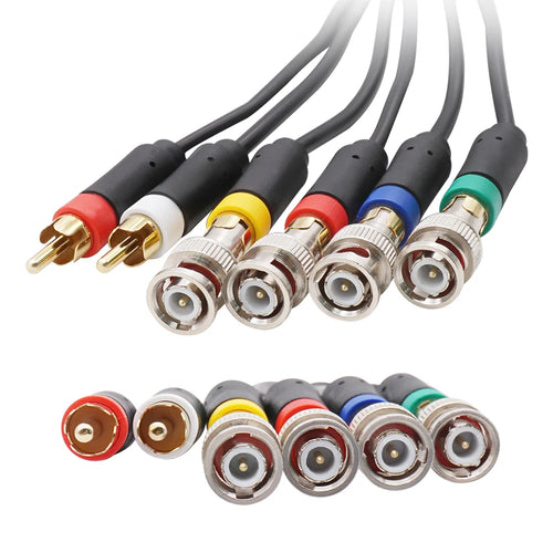 RGBS-Kabel 1,8 m für Saturn — BNC-Stecker und Cinch-Audio, für Monitore mit BNC-Eingängen