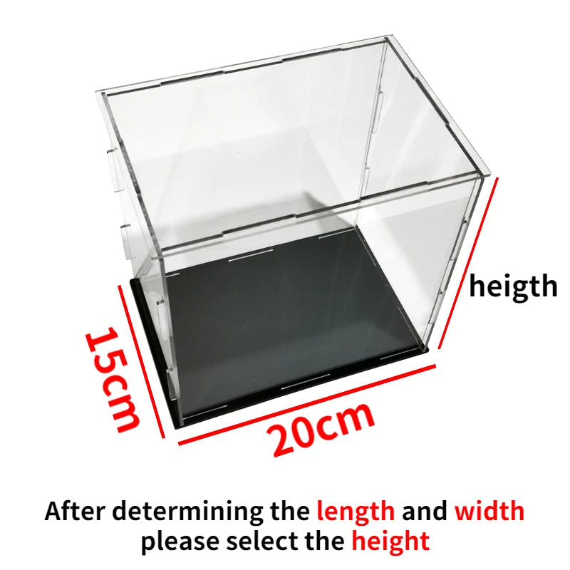 Vitrine en acrylique transparent à assembler pour figurines et objets de collection — 20 × 15 cm (2)