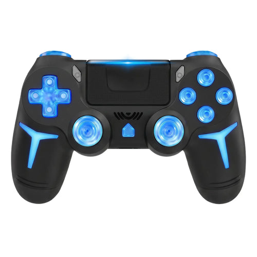 GAMINJA P412 RGB Wireless Controller compatible with PS4, PS3 and PC — light-up, 6-axis gyro