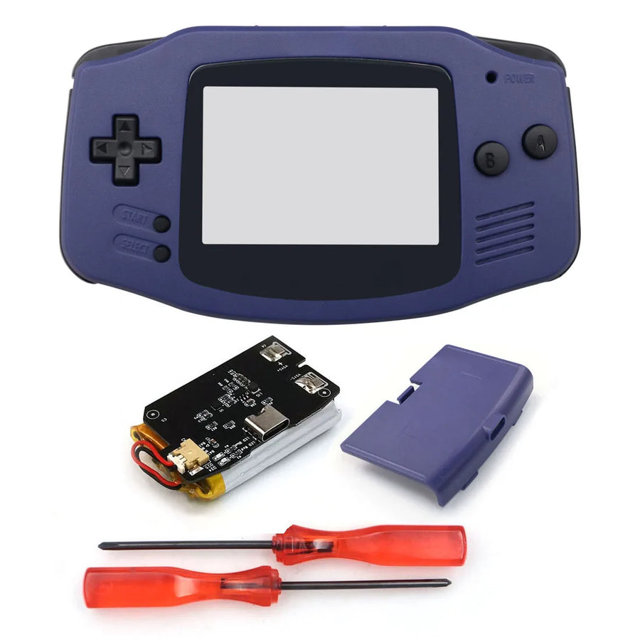 Hispeedido GBA shell with rechargeable battery, blue — image 7