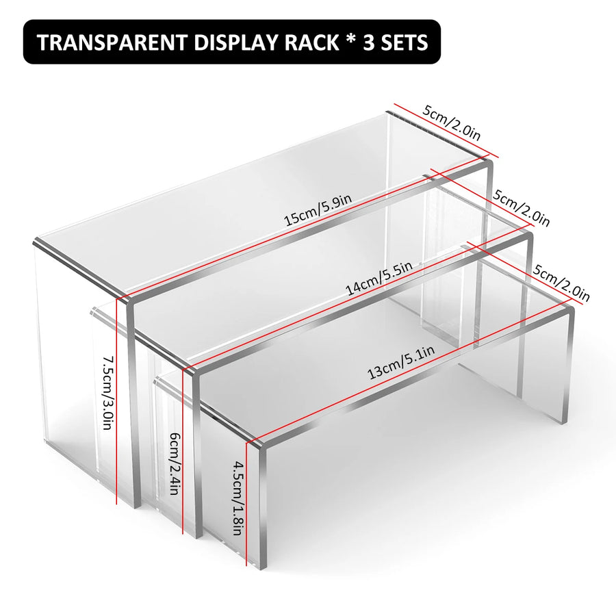 Présentoir acrylique transparent en forme de U pour figurines, cartouches et objets de collection — visuel 6