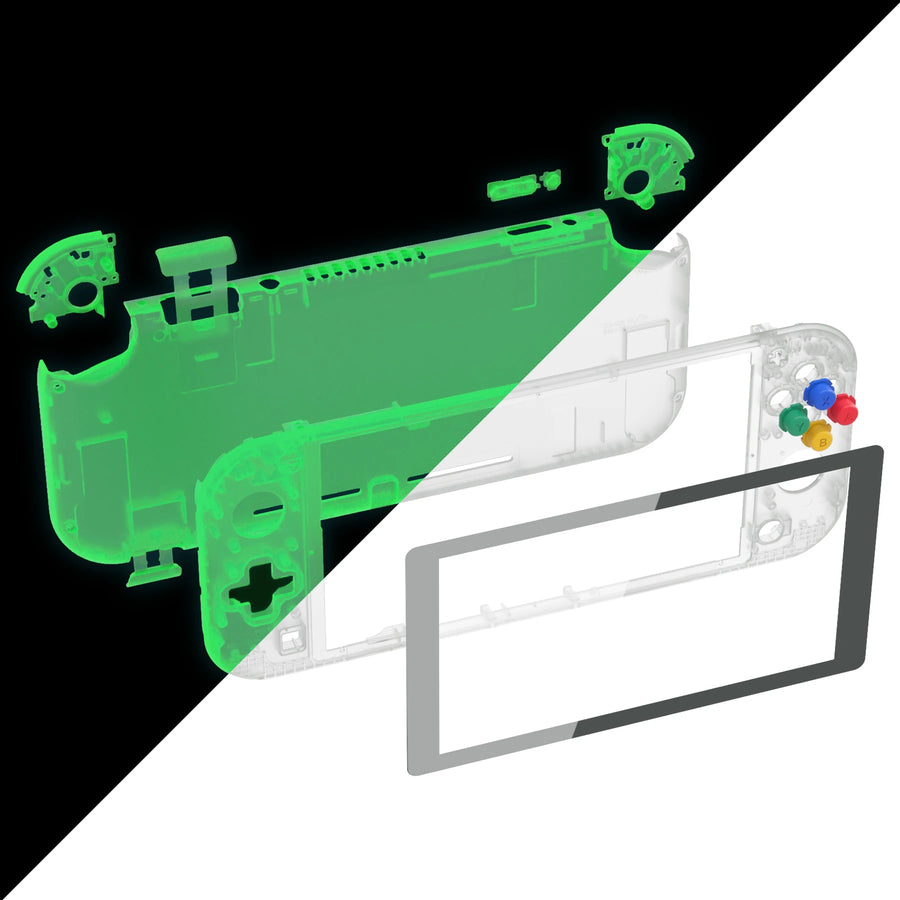 eXtremeRate shell for Switch Lite, glow-in-the-dark green colour — image 37