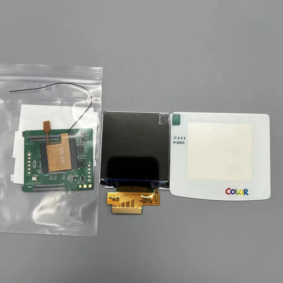 Écran IPS 2,45 pouces de remplacement pour Game Boy Color, montage sans découpe de coque — Blanc