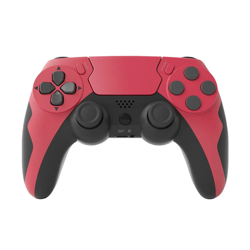Manette sans fil GAMINJA P48 avec micro, coloris bordeaux, compatible PS4, PS3 et PC