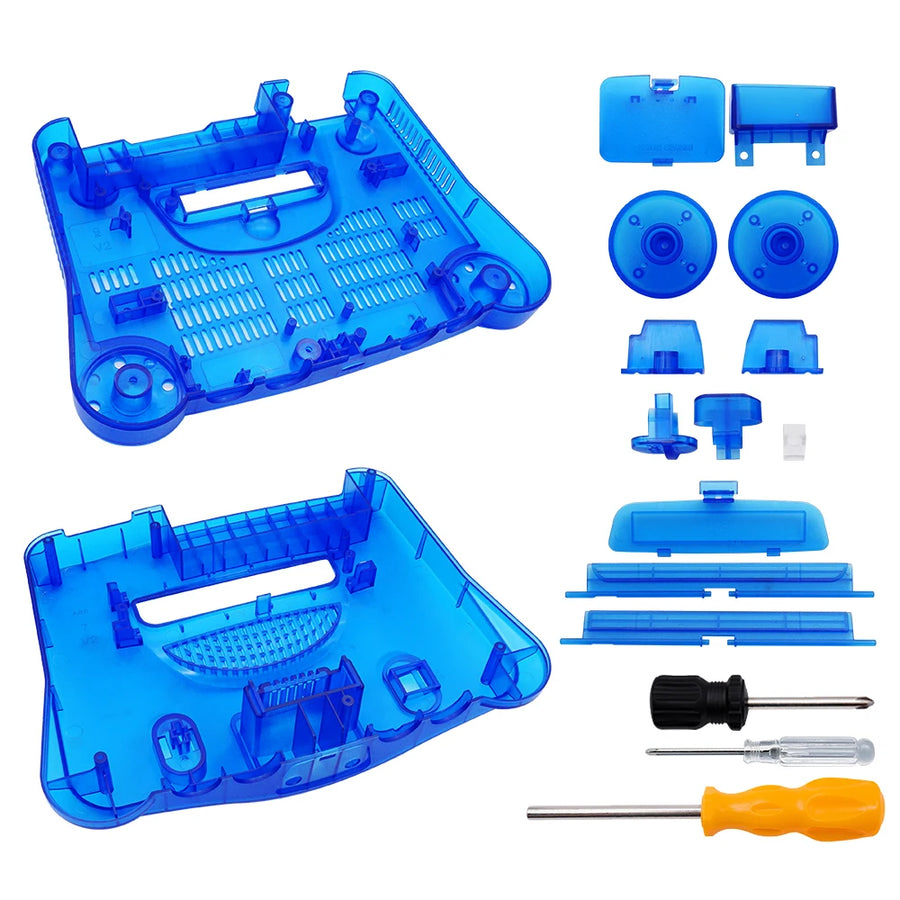 BitFunx translucent shell for N64, clear blue — image 33