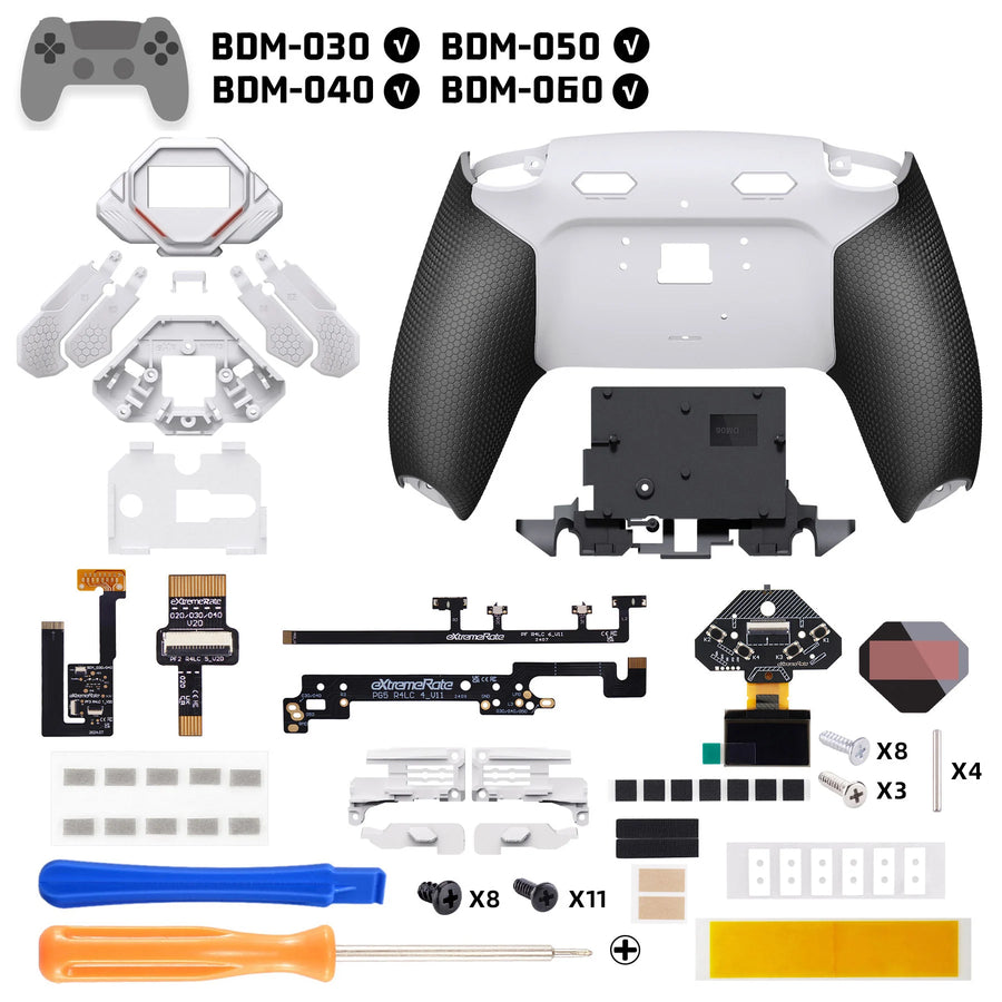 eXtremeRate SPARK back button kit for PS5 controller, White and black — image 28