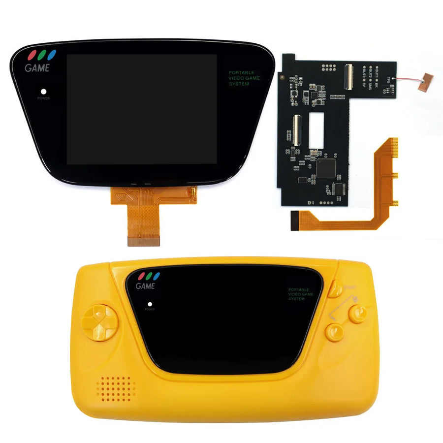 Game-Gear-IPS-Bildschirmkit mit Gehäuse (gelb)