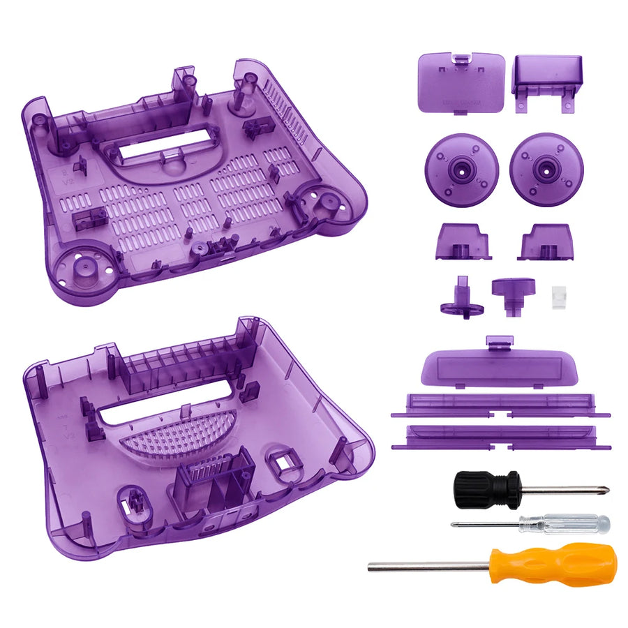 BitFunx translucent shell for N64, clear purple — image 32