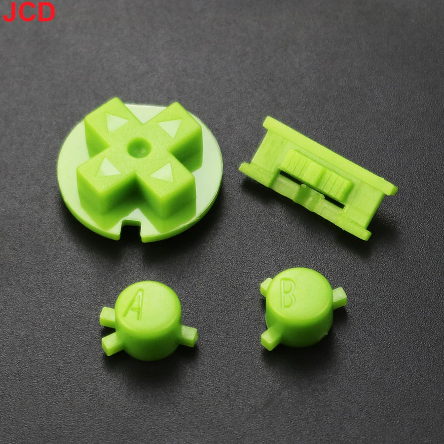Jeu de boutons de remplacement pour Game Boy Color : A, B, croix directionnelle, Start et Select — Vert