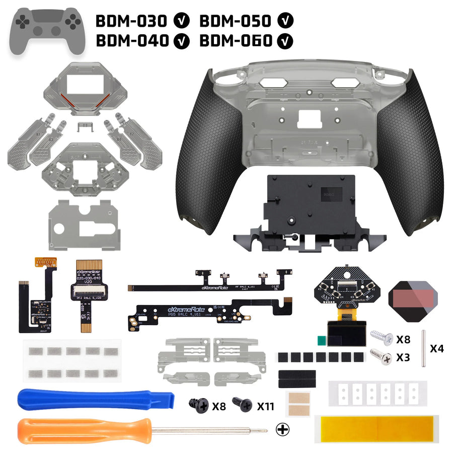 eXtremeRate SPARK back button kit for PS5 controller, Translucent black — image 25
