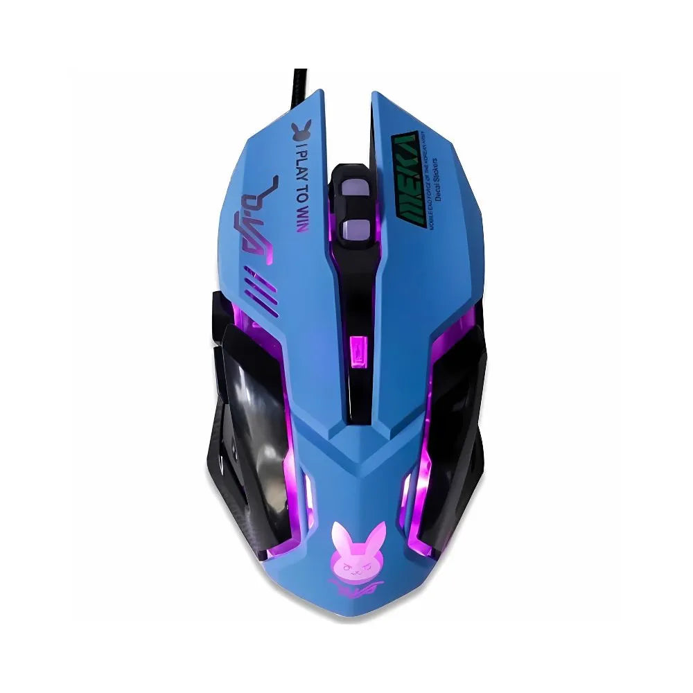 Souris Gaming Silencieuse Bleu