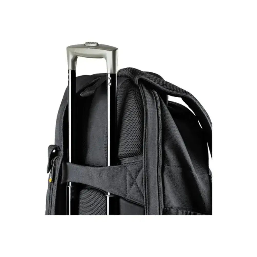 Sac StarTech posé sur une valise avec manchon de chariot
