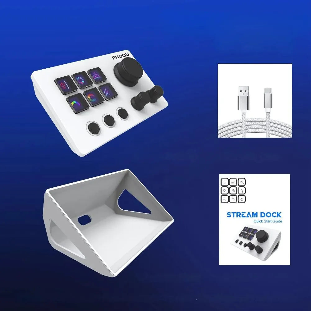 Stream Deck Mirabox de couleur blanc