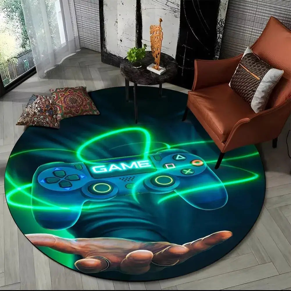 Tapis geek déco dans une chambre gamer