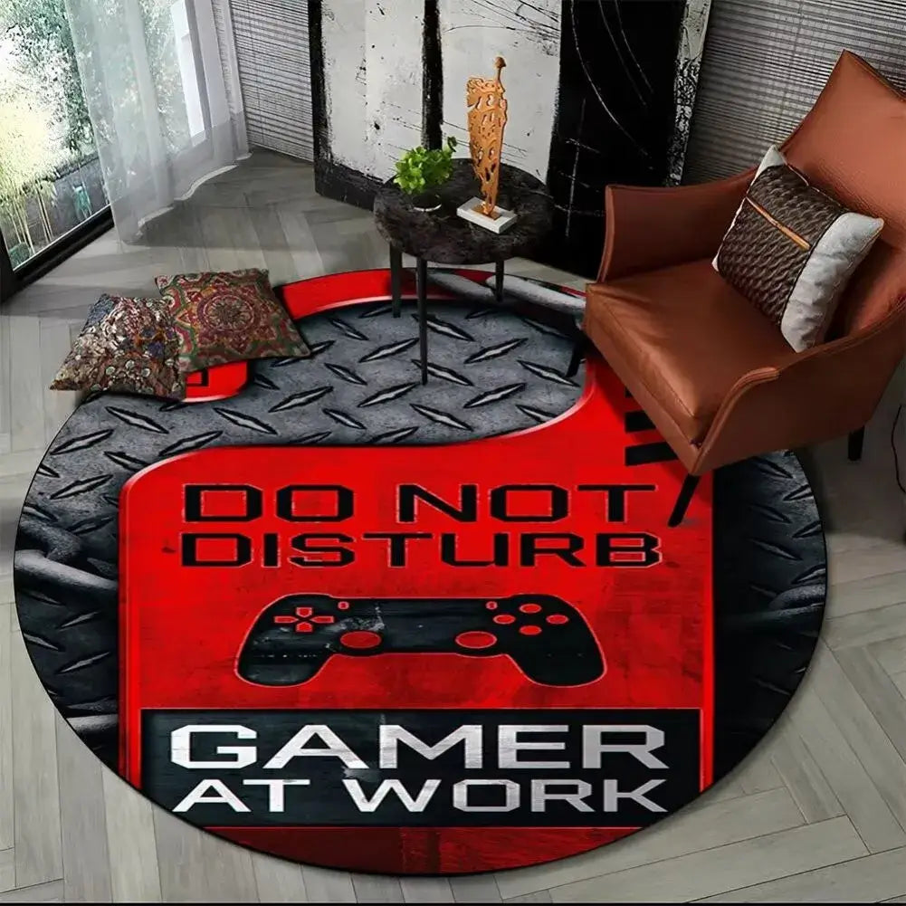 Tapis polyester geek avec motifs colorés