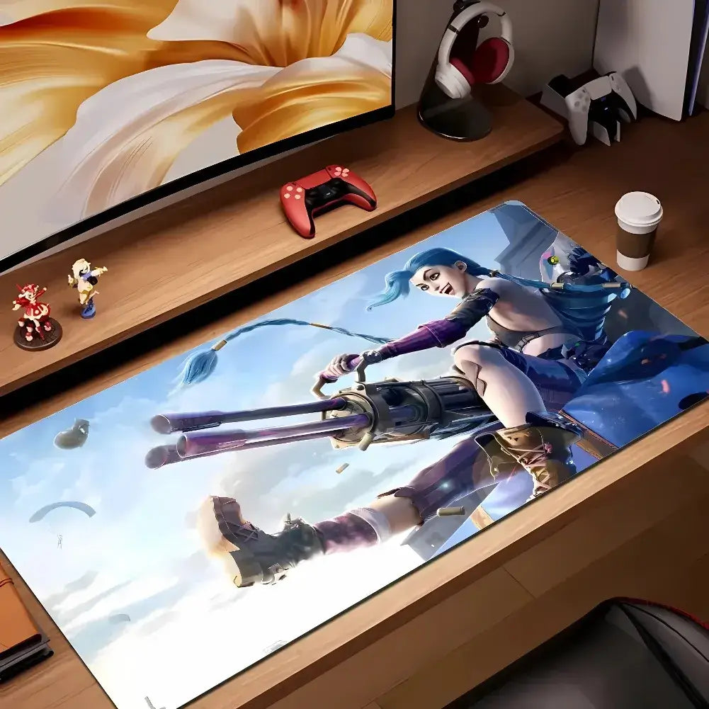 Tapis de souris Jinx Piltover avec illustration Arcane