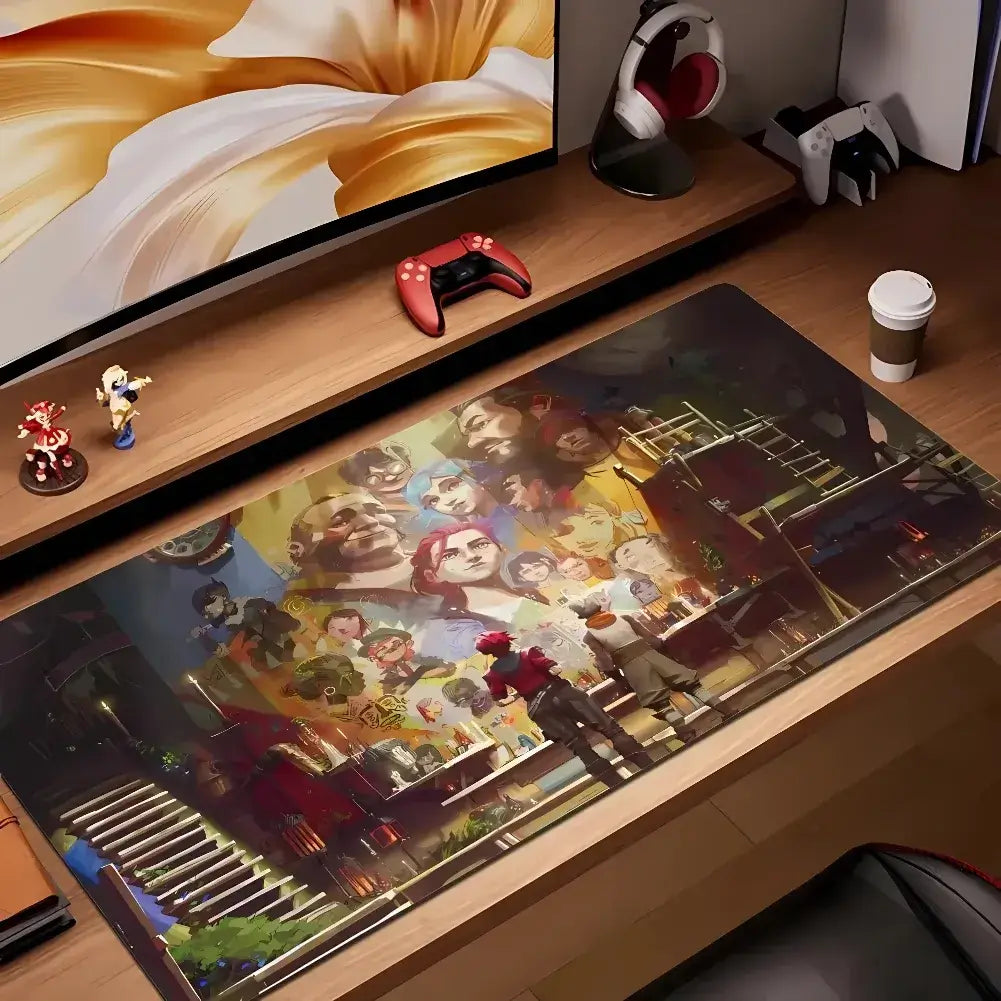 Tapis de souris League of legends sur un bureau