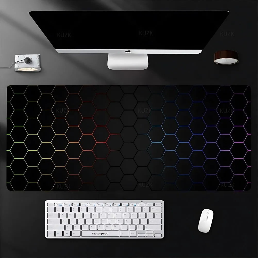 Tapis de souris XXL Dimension Effet Lumieres Noir