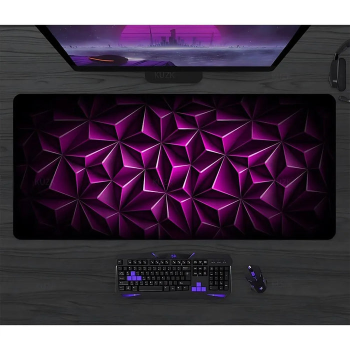 Rosa und violette Verläufe, aufgedruckt — XXL Mauspad mit Lichteffekt-Design - für Gamer
