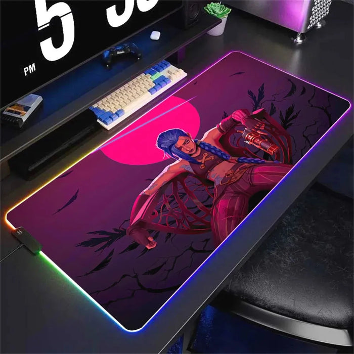 Was er nicht kann — XXL RGB Mauspad League of Legends Jinx – komplette Immersion