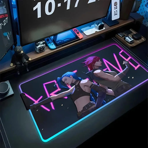 XXL RGB League of Legends Jinx Mouse Pad - Total Immersion 