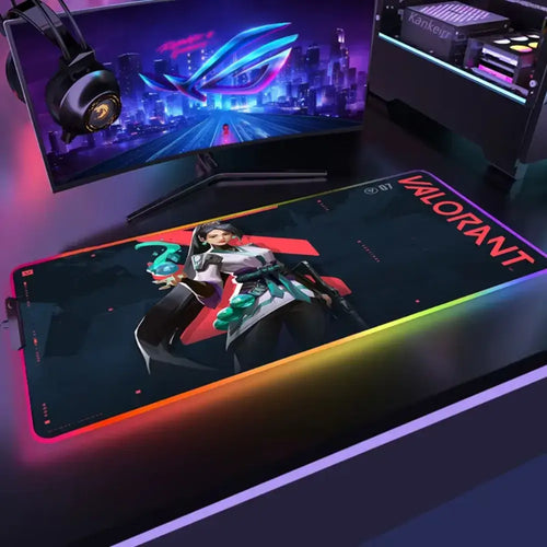 Perfect balance and RGB design – Valorant Sage gaming mouse pad 