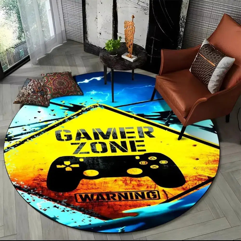 Motifs geek modernes sur tapis de sol gaming
