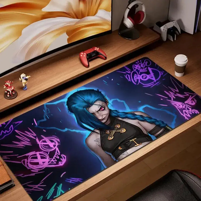 Die Oberfläche und das Gleitverhalten — Explosives Jinx-Design – XXL Gaming-Mauspad