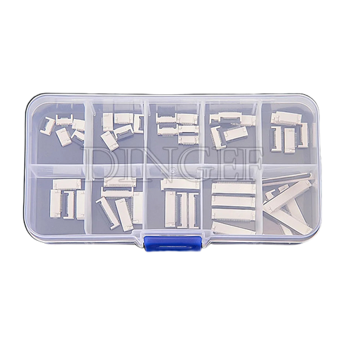 0.5 mm flip-lock FFC / FPC connectors — pack of 50, 6 to 40 pins