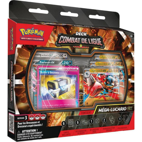 Deck Combat de Ligue Pokémon Méga-Lucario-ex — 60 cartes prêt à jouer