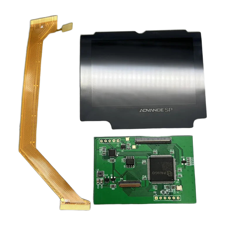 Dalle IPS 3 pouces haute luminosité destinée au remplacement de l'écran d'une Game Boy Advance SP