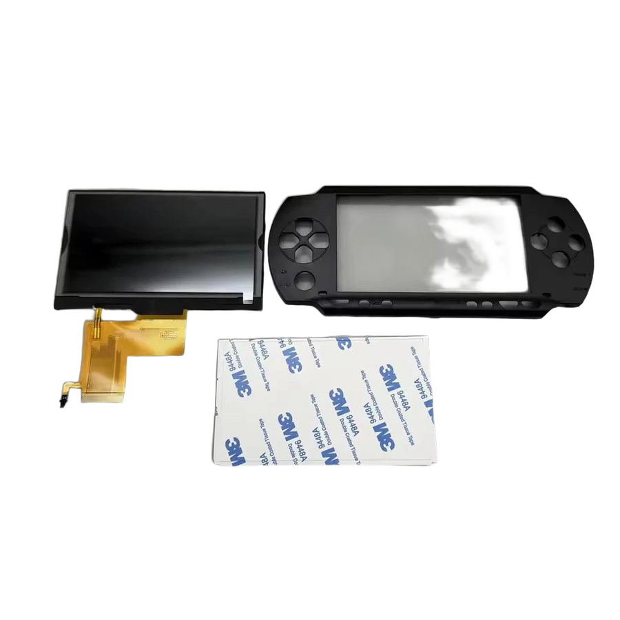 Dalle IPS laminée avec sa nappe de connexion, prête à remplacer l écran d une console portable