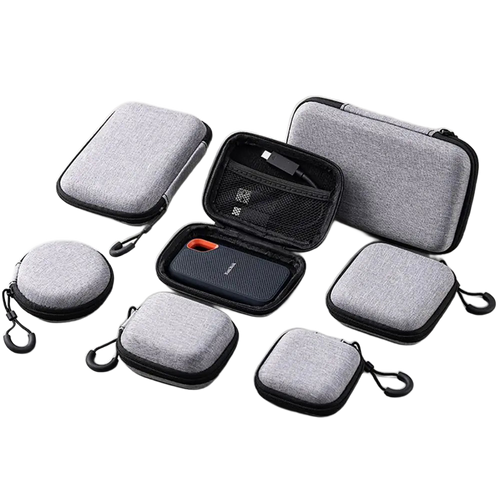 Transportetui mit Reißverschluss für Handheld-Konsole, Kabel und microSD