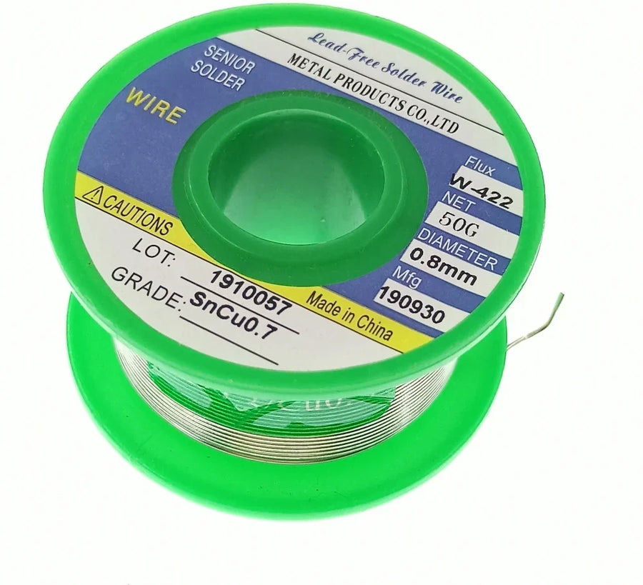 Fil à souder sans plomb à âme décapante, bobine de 50 g, atelier rétro gaming — visuel 2