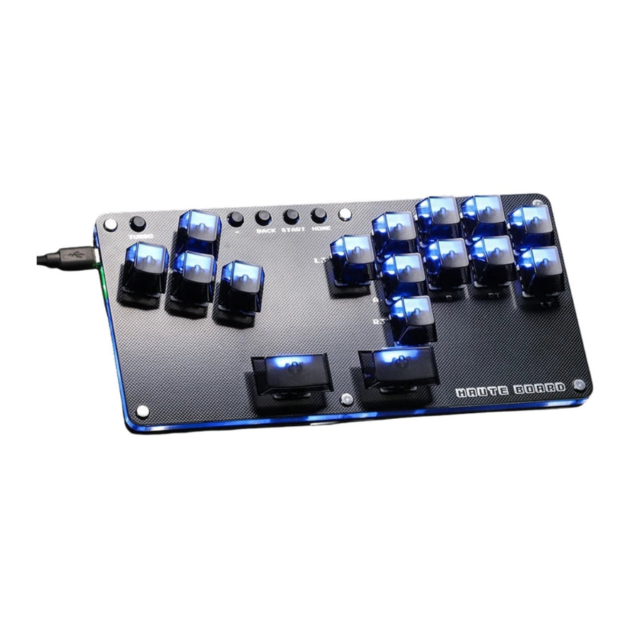 Haute42 Haute Board 16 mini hitbox, 16 leverless buttons, blue backlight