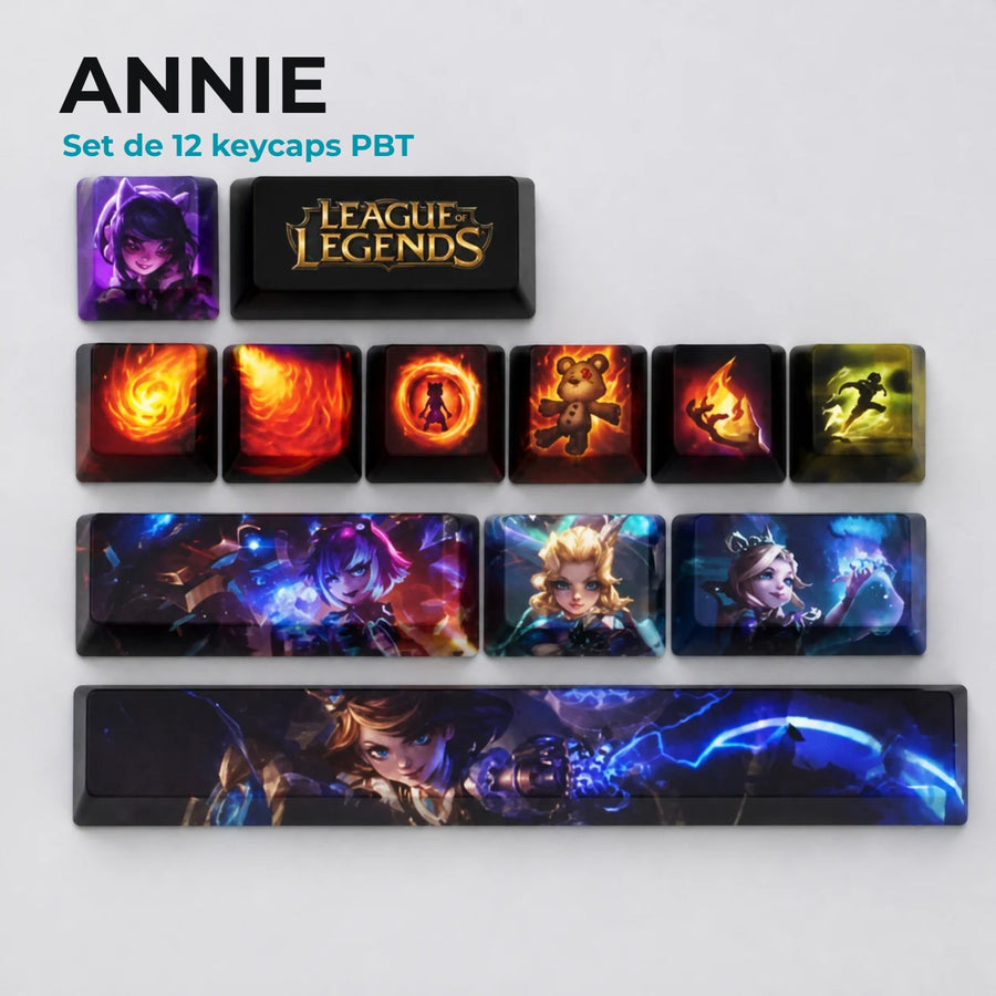 Annie League of Legends Keycaps — PBT-Set mit 12 Tasten