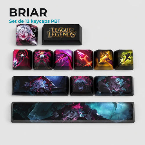 Briar League of Legends Keycaps – maximaler Kontrast auf schwarzer Tastatur