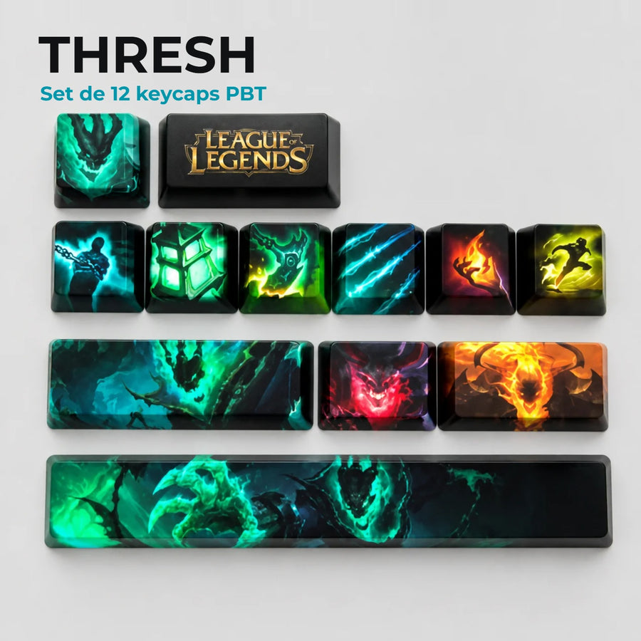 Thresh League of Legends keycaps — 12-key PBT set