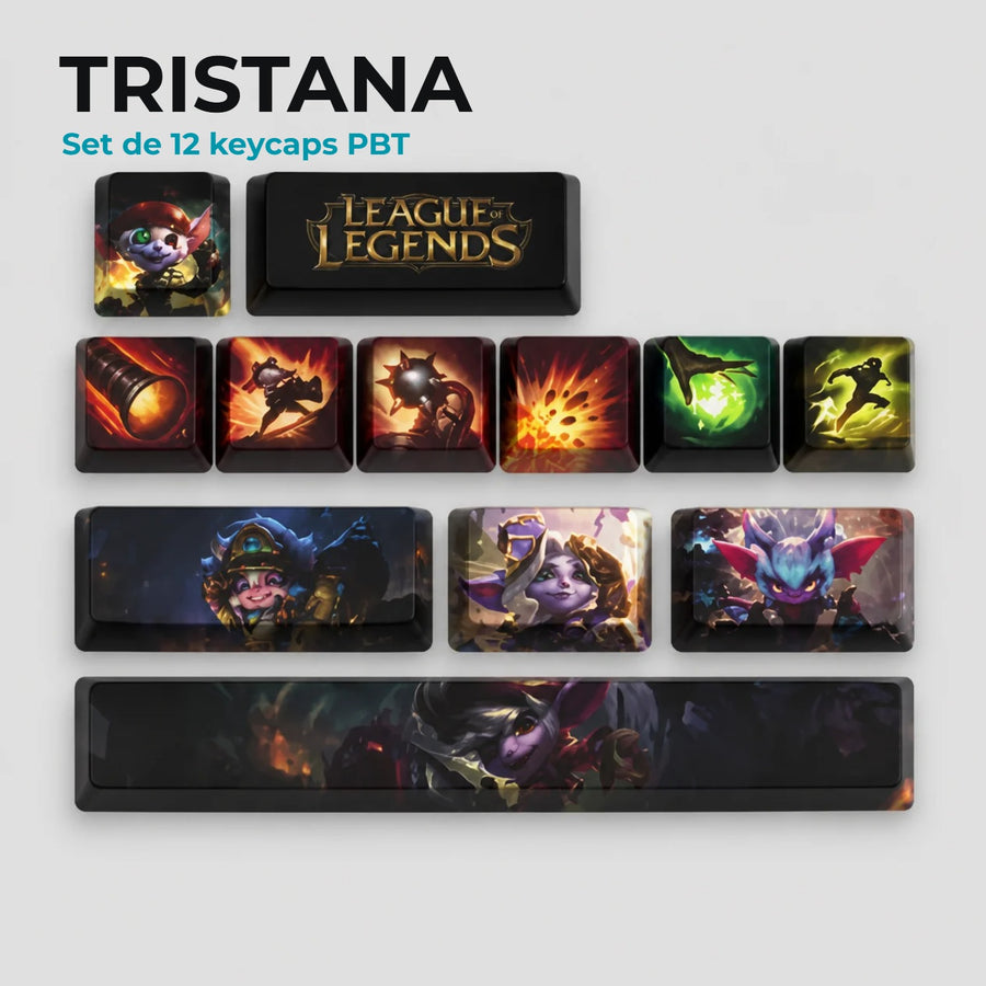 Tristana League of Legends Keycaps — PBT-Set mit 12 Tasten