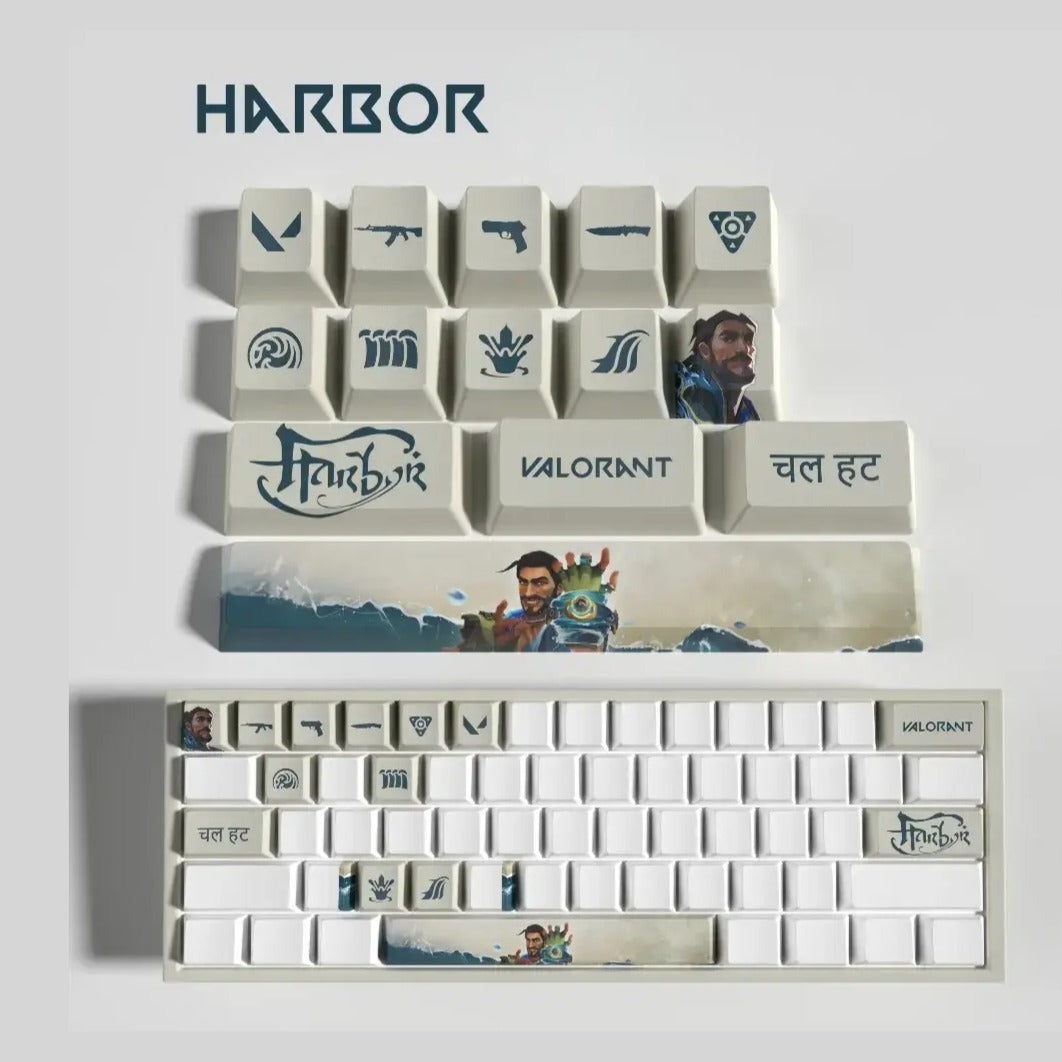 Set de 14 keycaps Valorant Harbor en PBT ultra-résistant