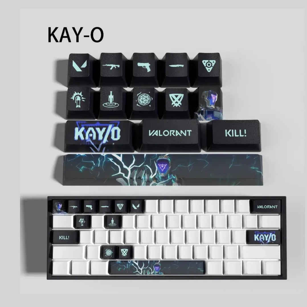 Set de 14 keycaps Valorant KAY/O en PBT ultra-résistant