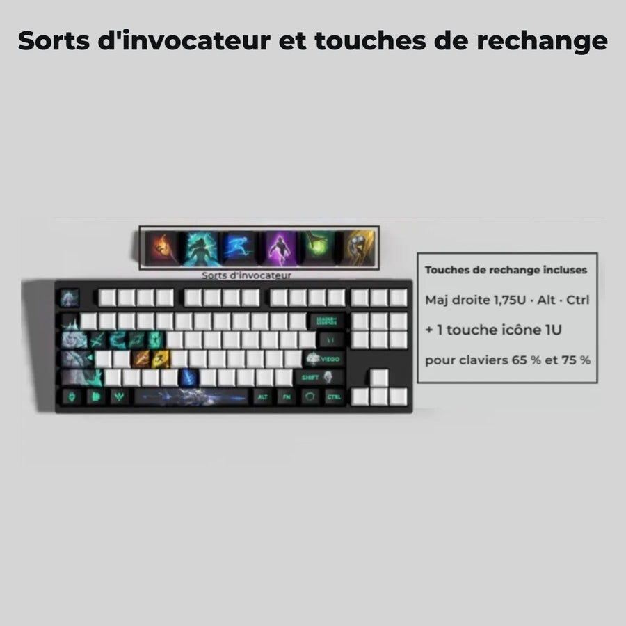 Viego League of Legends keycaps — summoner spells and spare keys for 65% and 75% keyboards