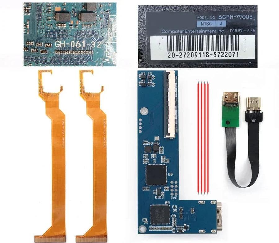 Internal HDMI kit for PS2 Slim, motherboard GH-061 · 2 ribbon cables — image 25