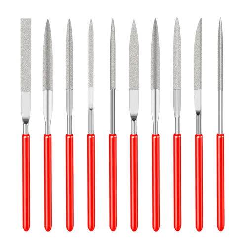 10er-Set Diamant-Nadelfeilen 3 x 140 mm — Gehäuseanpassung
