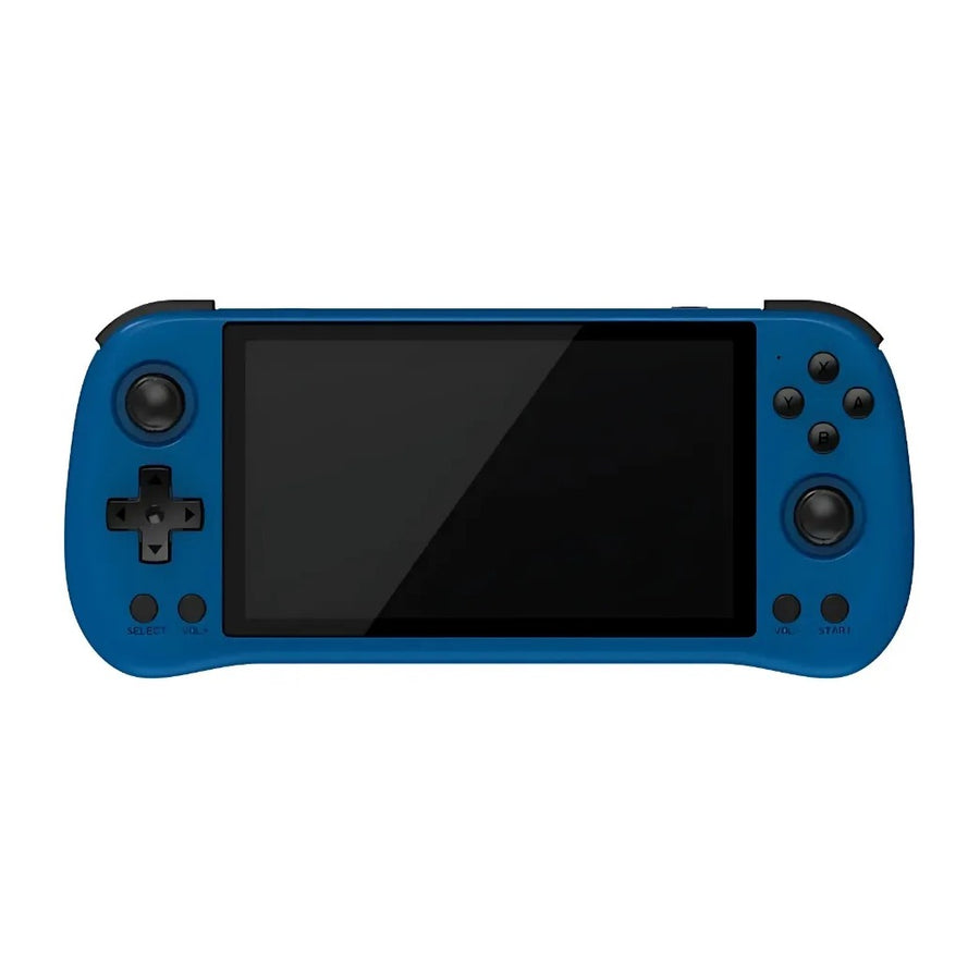Console Powkiddy X55 Bleu vue de face