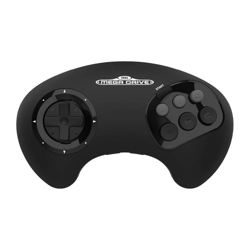 Kabelloser Retro-Bit BIG6 Controller für die Mega Drive — 6 Tasten im Großformat, Konsolen- und USB-Empfänger im Lieferumfang
